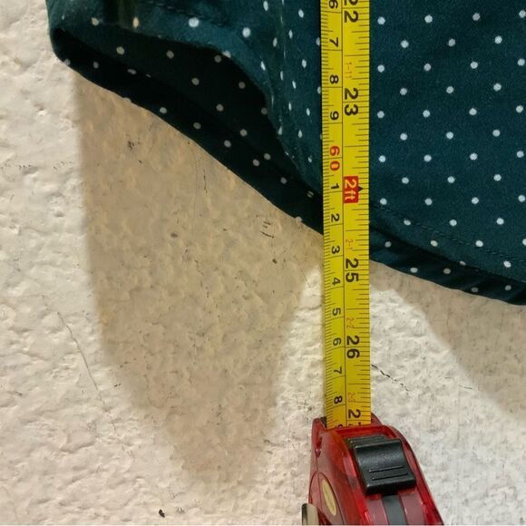 Fun2Fun Green Polka Dot Blouse size large T3 - Picture 3 of 6